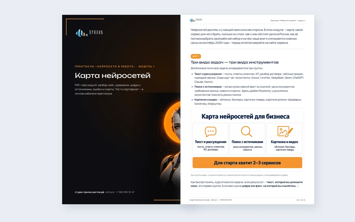 PDF-гайд модуля «Карта нейросетей»